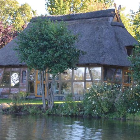 Reetdachkate Auf Gestuet Schierensee Grebin Kültér fotó